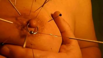 Play piercing with acupuncture needles
